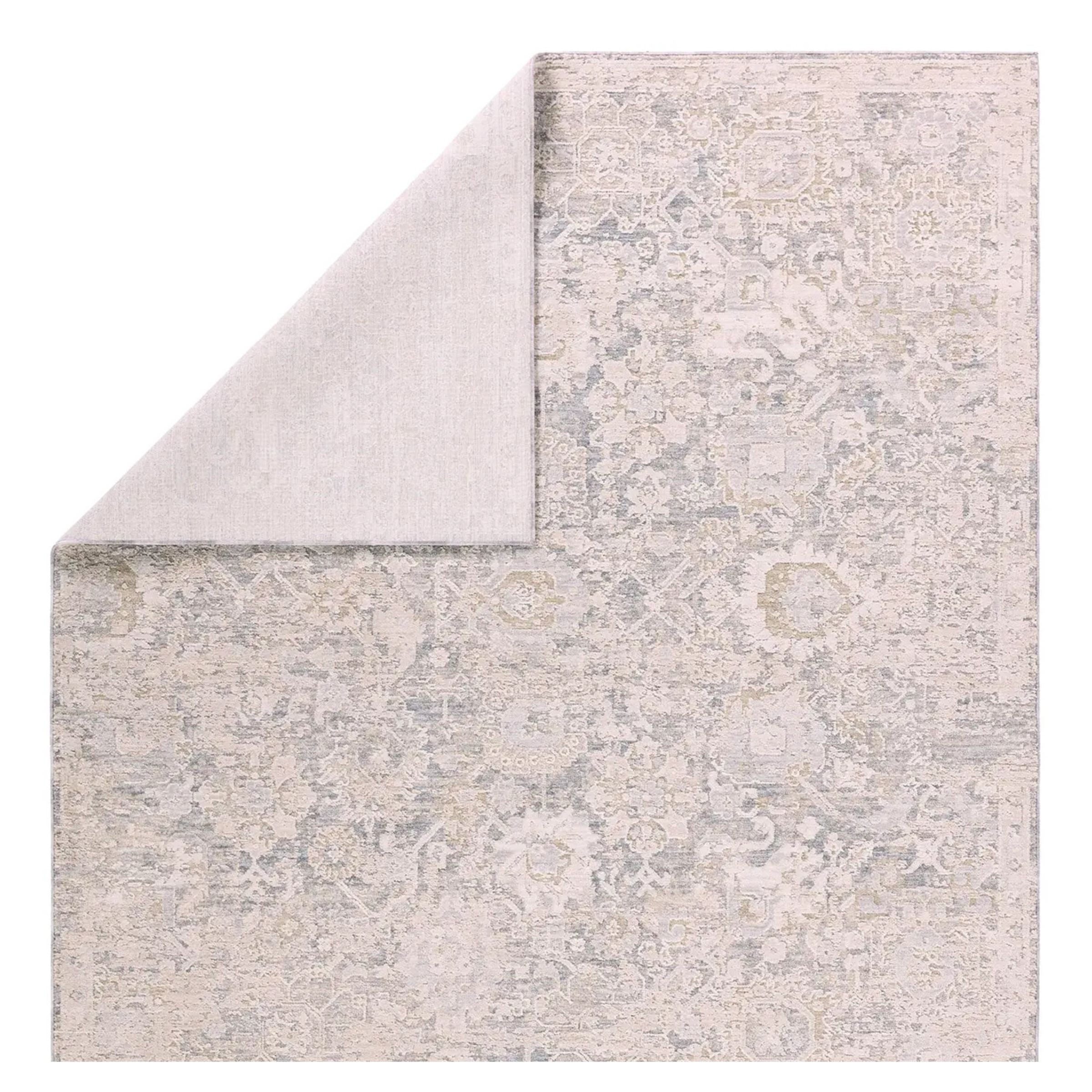 Zarif Rug | Silver Blue/Tan