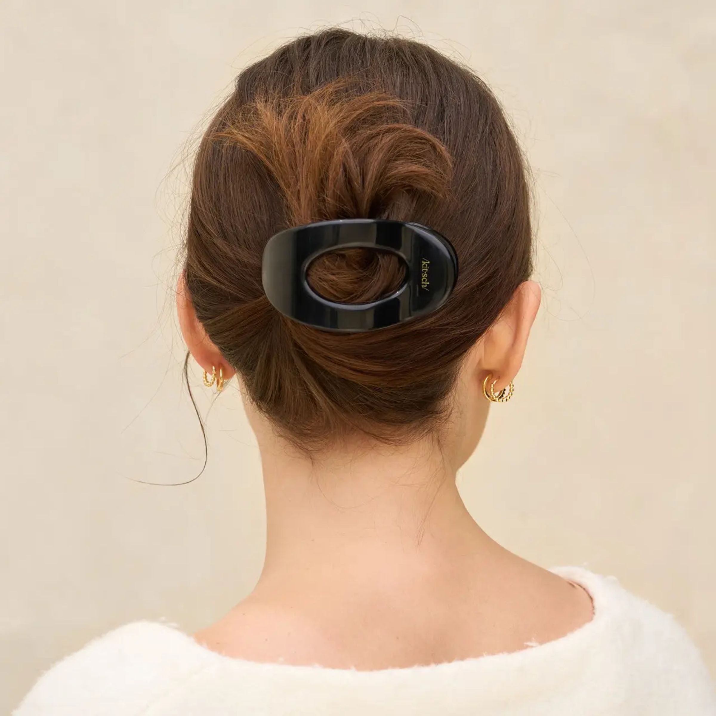 Oversized Flat Cloud Clip | Black