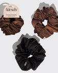 Oversized Scrunchies | Black + Chocolate