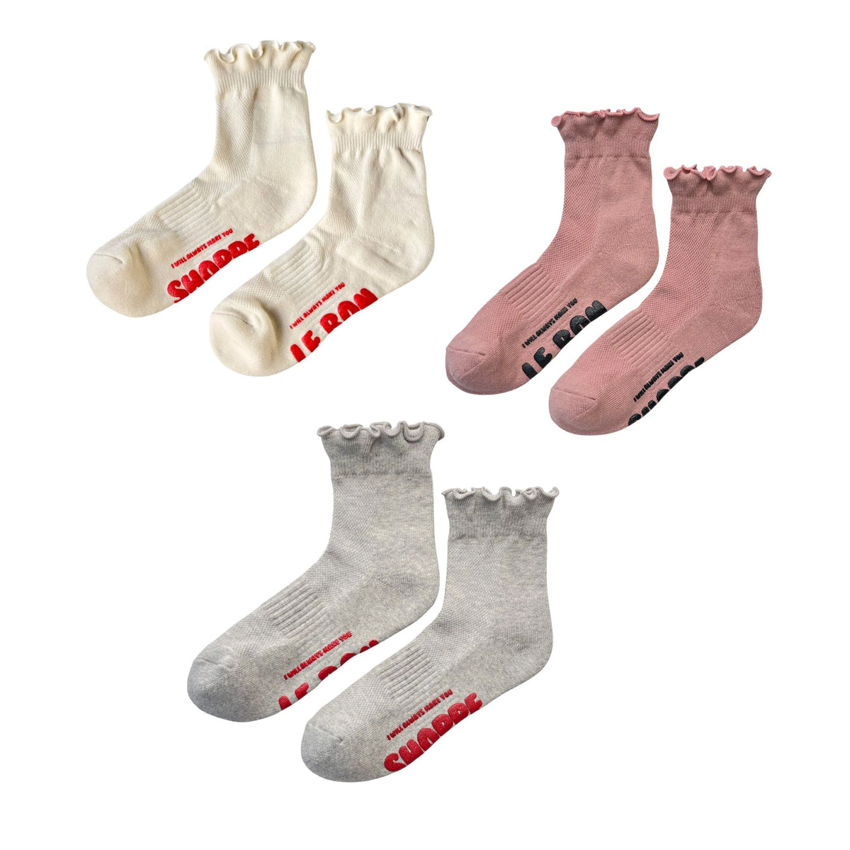 Le Bon Shoppe Ruffled Hugger Crew Socks