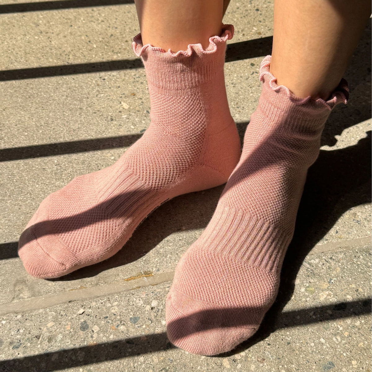 Le Bon Shoppe Ruffled Hugger Crew Socks