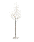 Lighted White Iced Tree