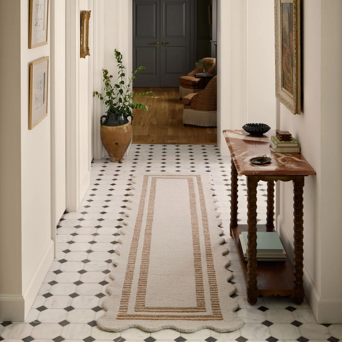 Loloi Scottie Rug | Ivory/Rust