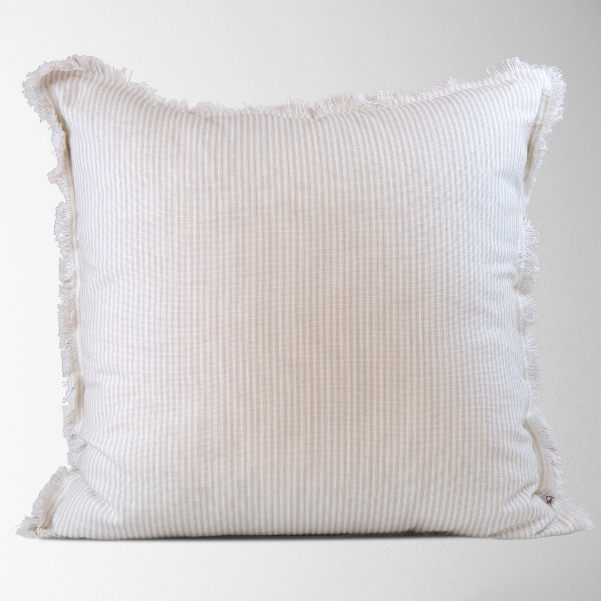 Meredeth Pillow - Oyster + Cream Stripe