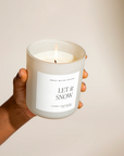 Let It Snow Jar Candle | Matte White