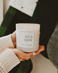 Let It Snow Jar Candle | Matte White