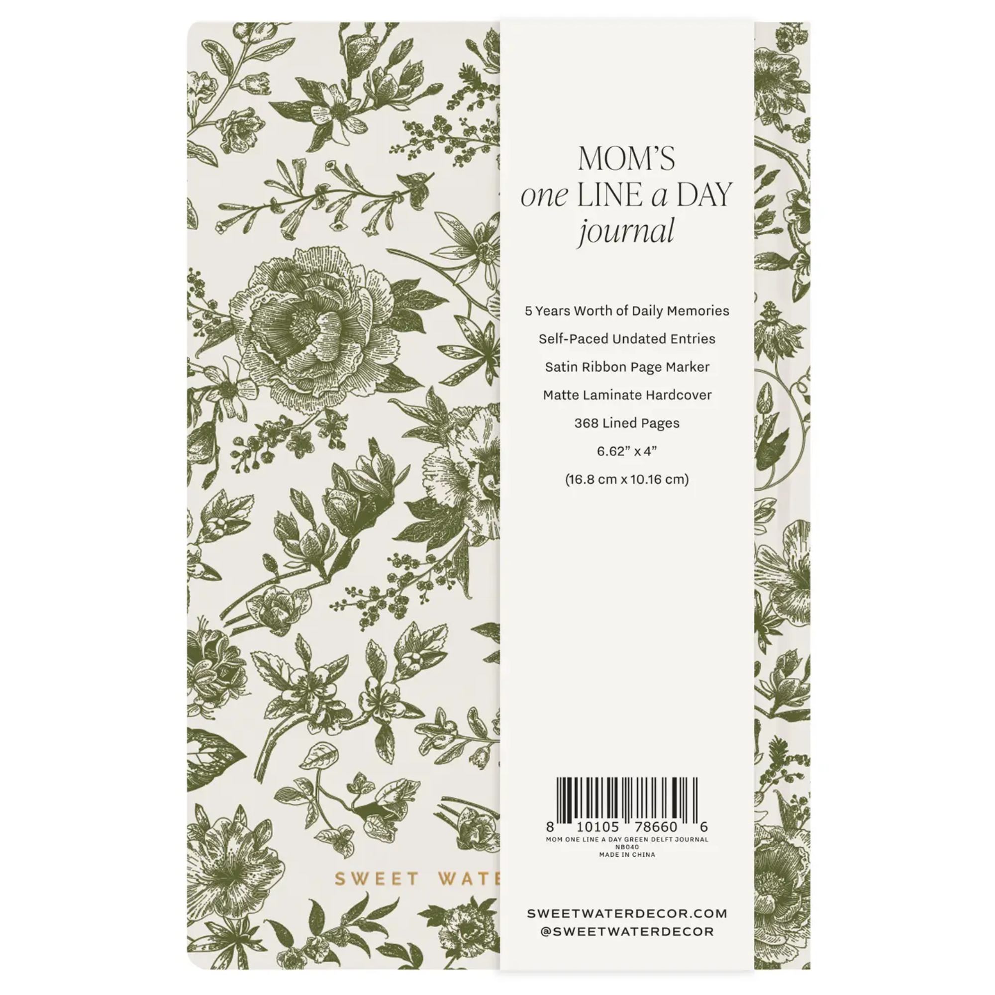 Mom&#39;s One Line a Day Journal | Green Delft