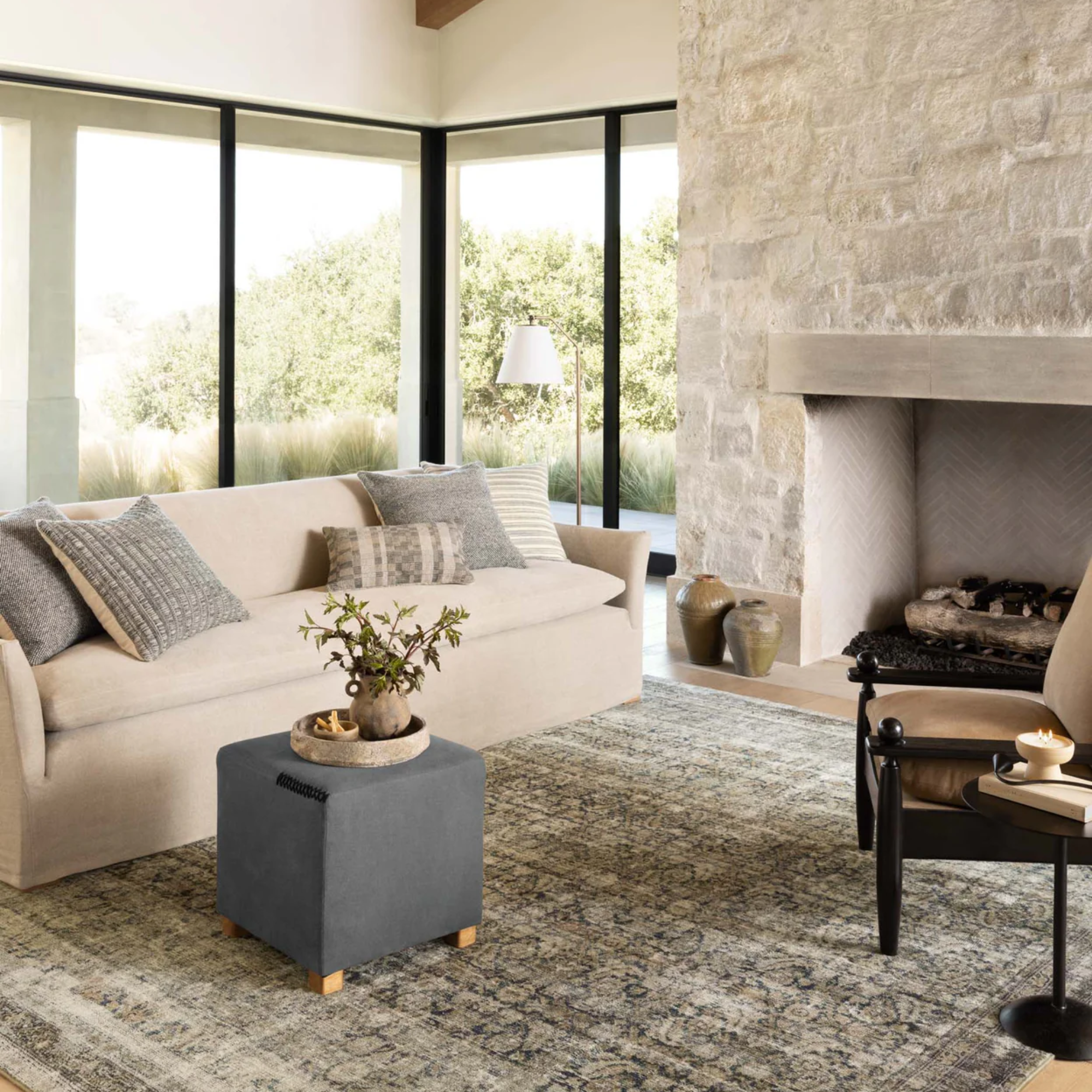 Morgan Rug | Navy/Sand