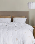 Naomi White Floral Duvet Cover
