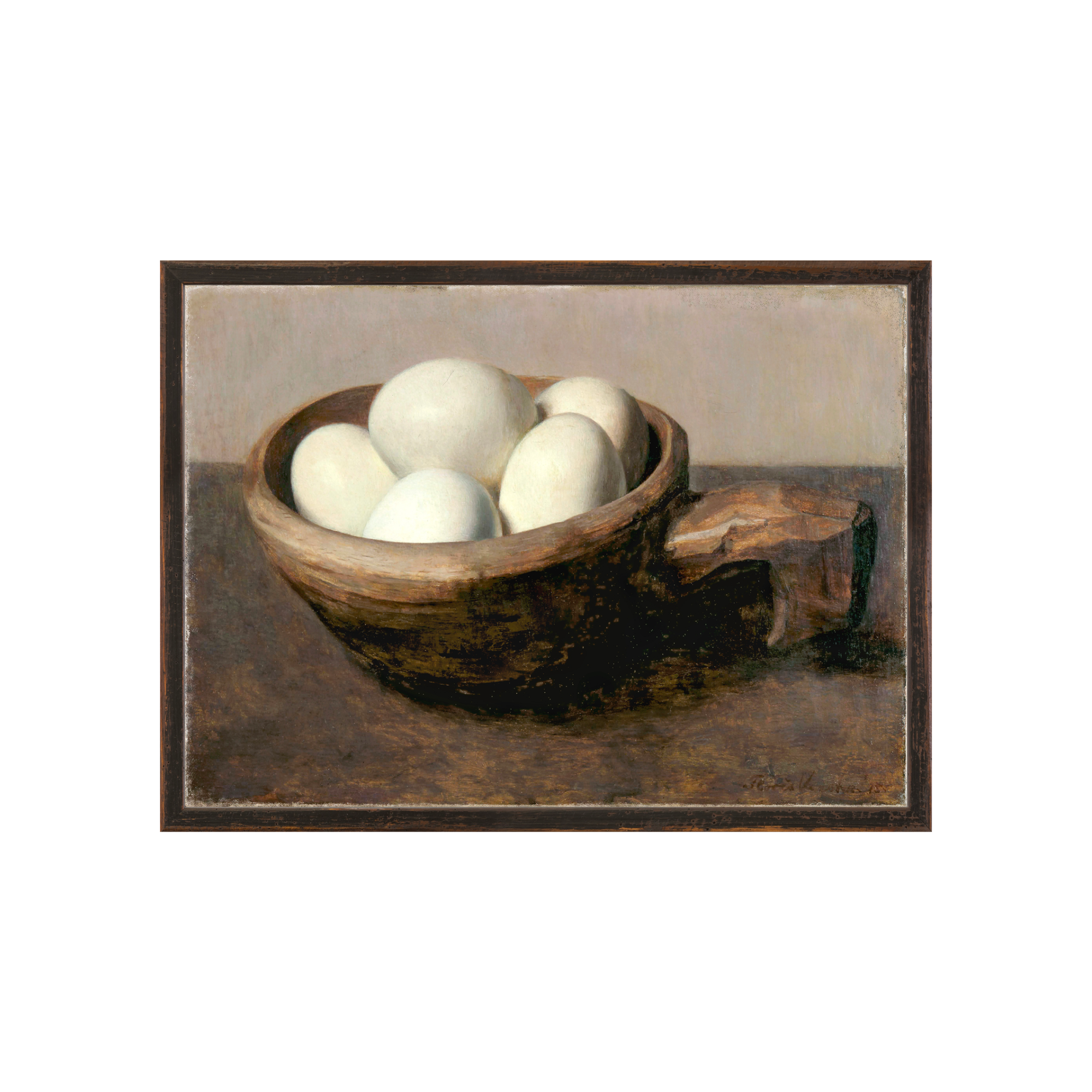 Nap With Eggs C. 1915 Art Print