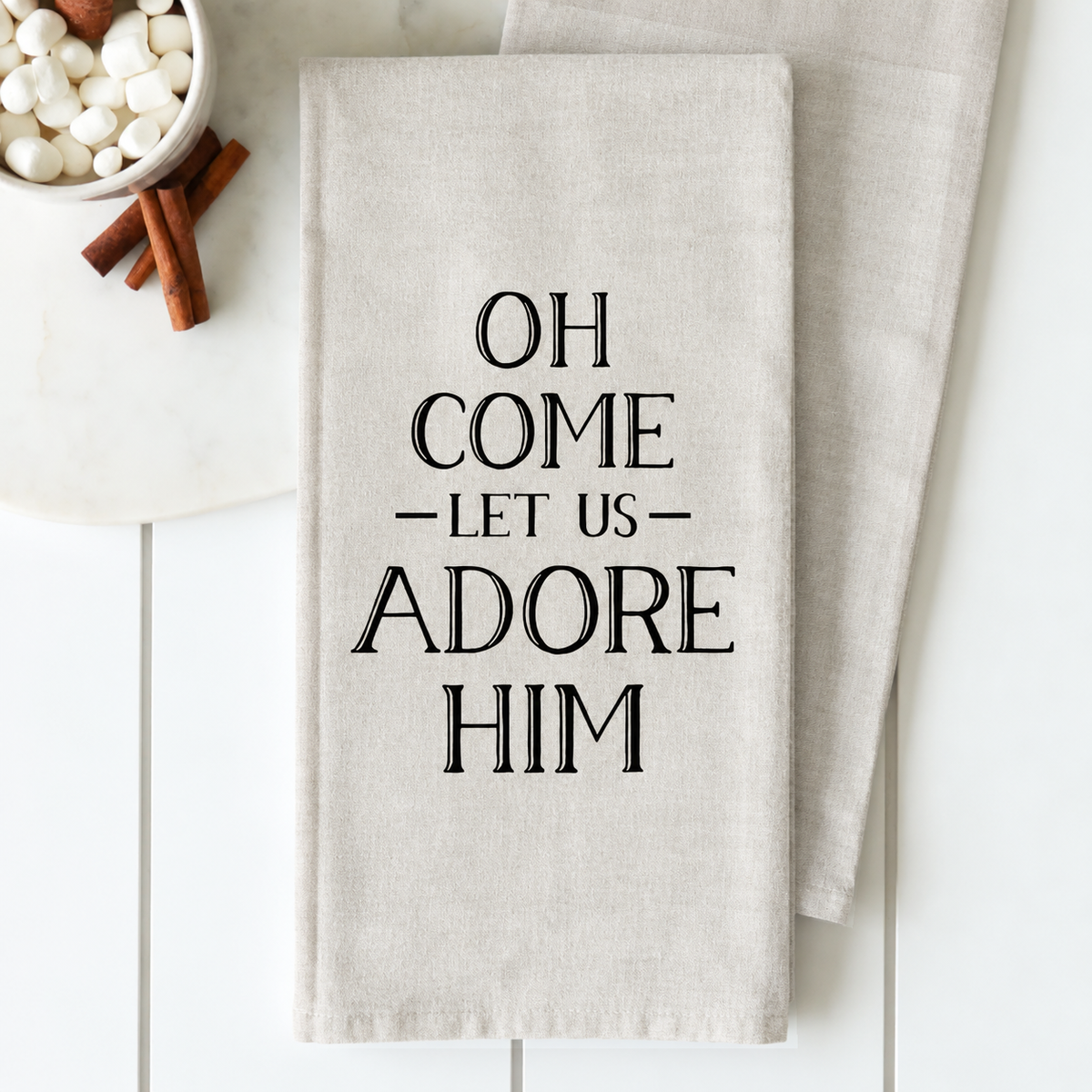 O Come Let Us Hand &amp; Dish Towel