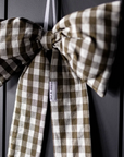 Olive Green Gingham Bow