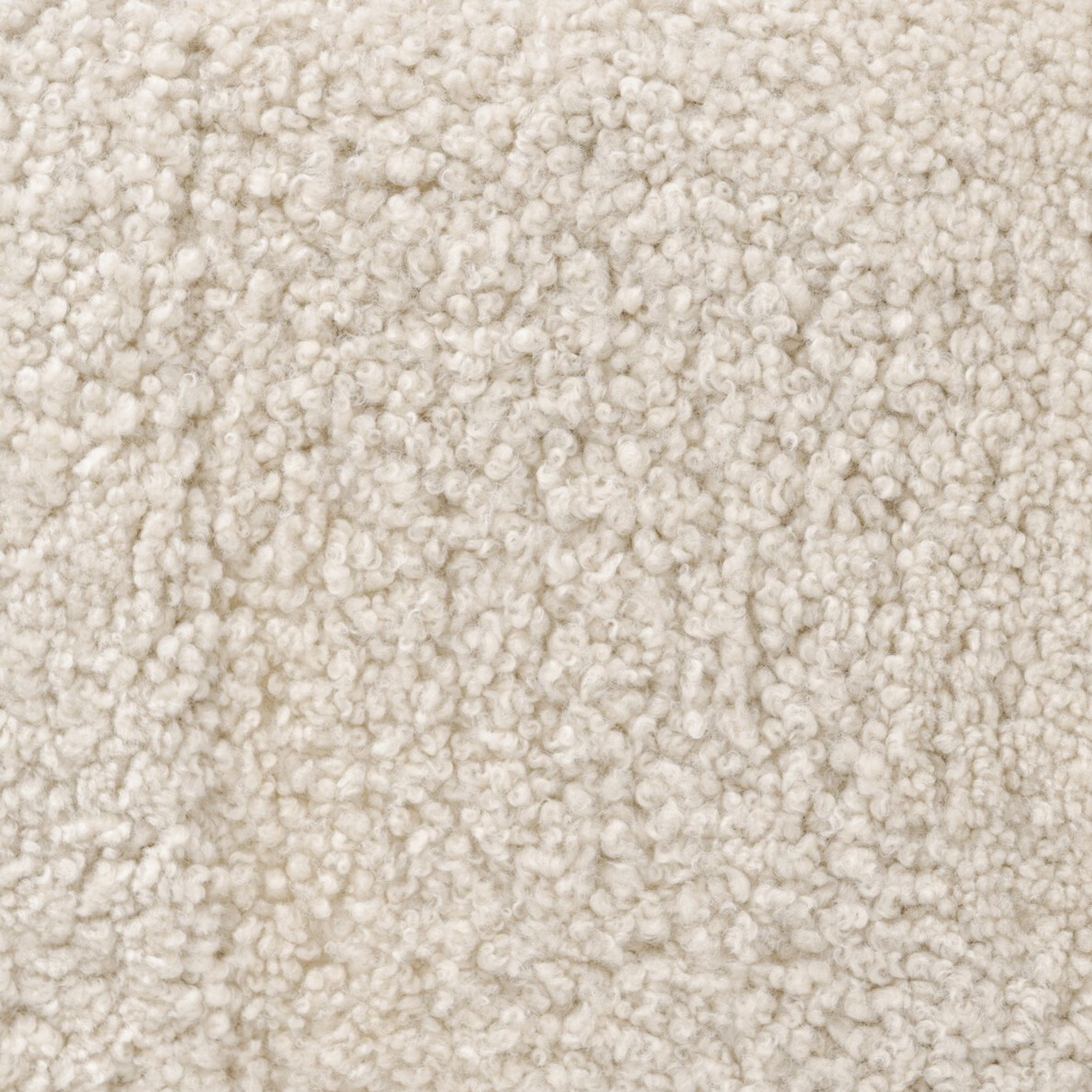 Oslo Ottoman | Beige Shearling