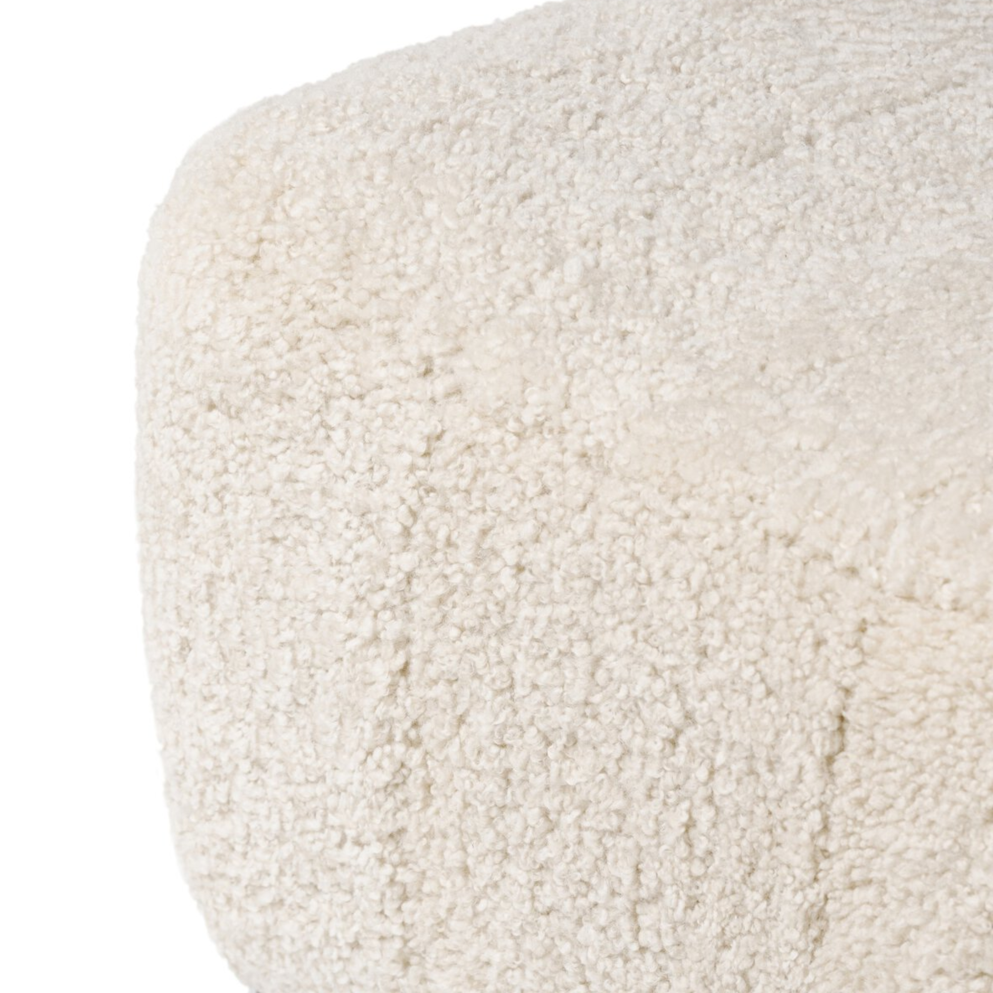 Oslo Ottoman | Beige Shearling