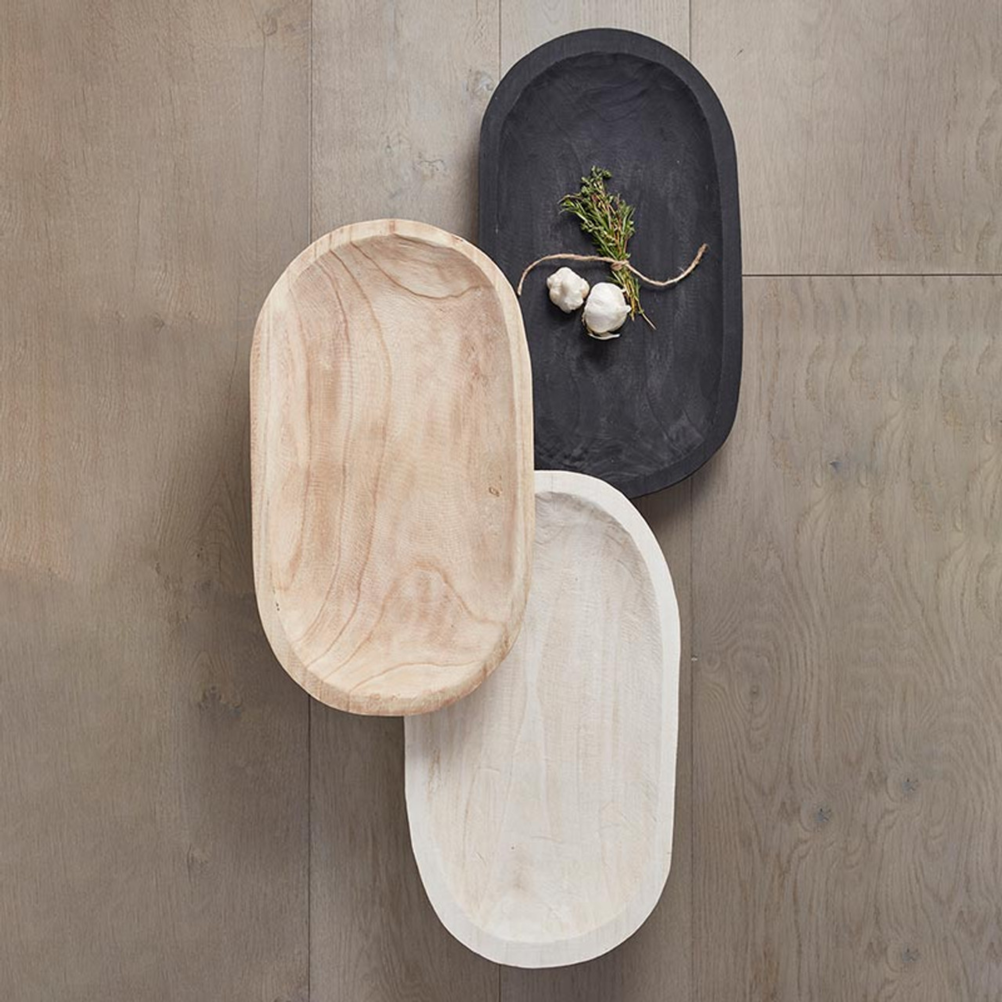 Paulownia Platter | White