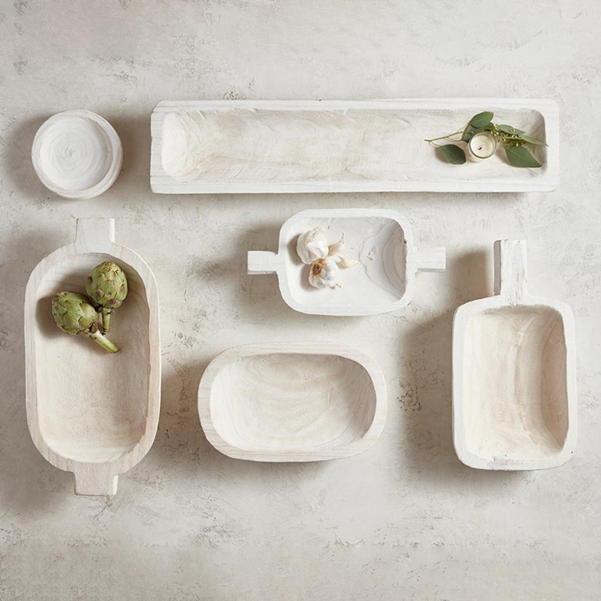 Paulownia Platter | White