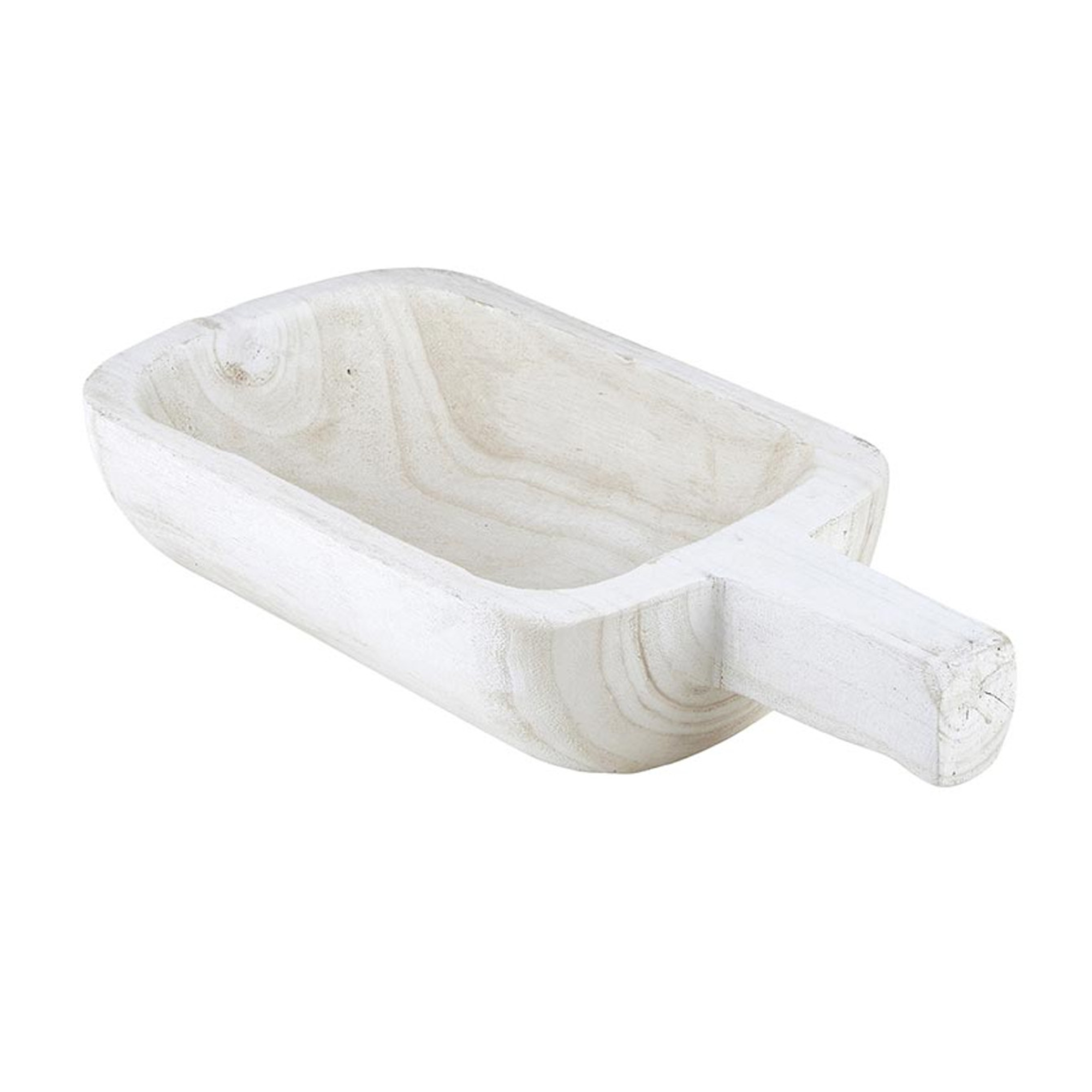 Paulownia Single Handled Dough Bowl | White