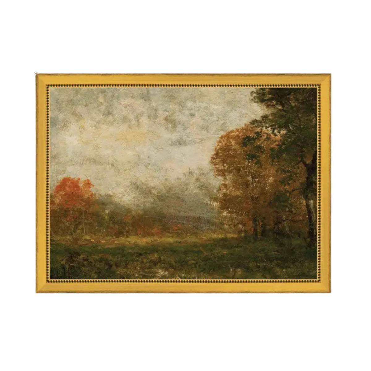 Autumn Trees Framed Antique Art