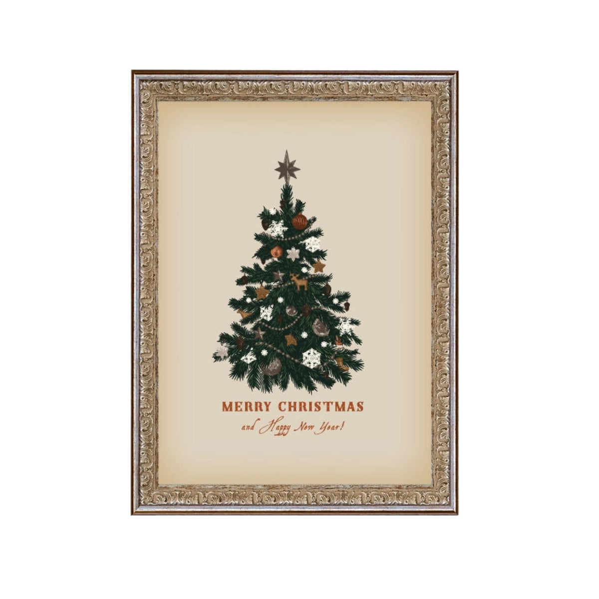 Happy New Year Vintage Print
