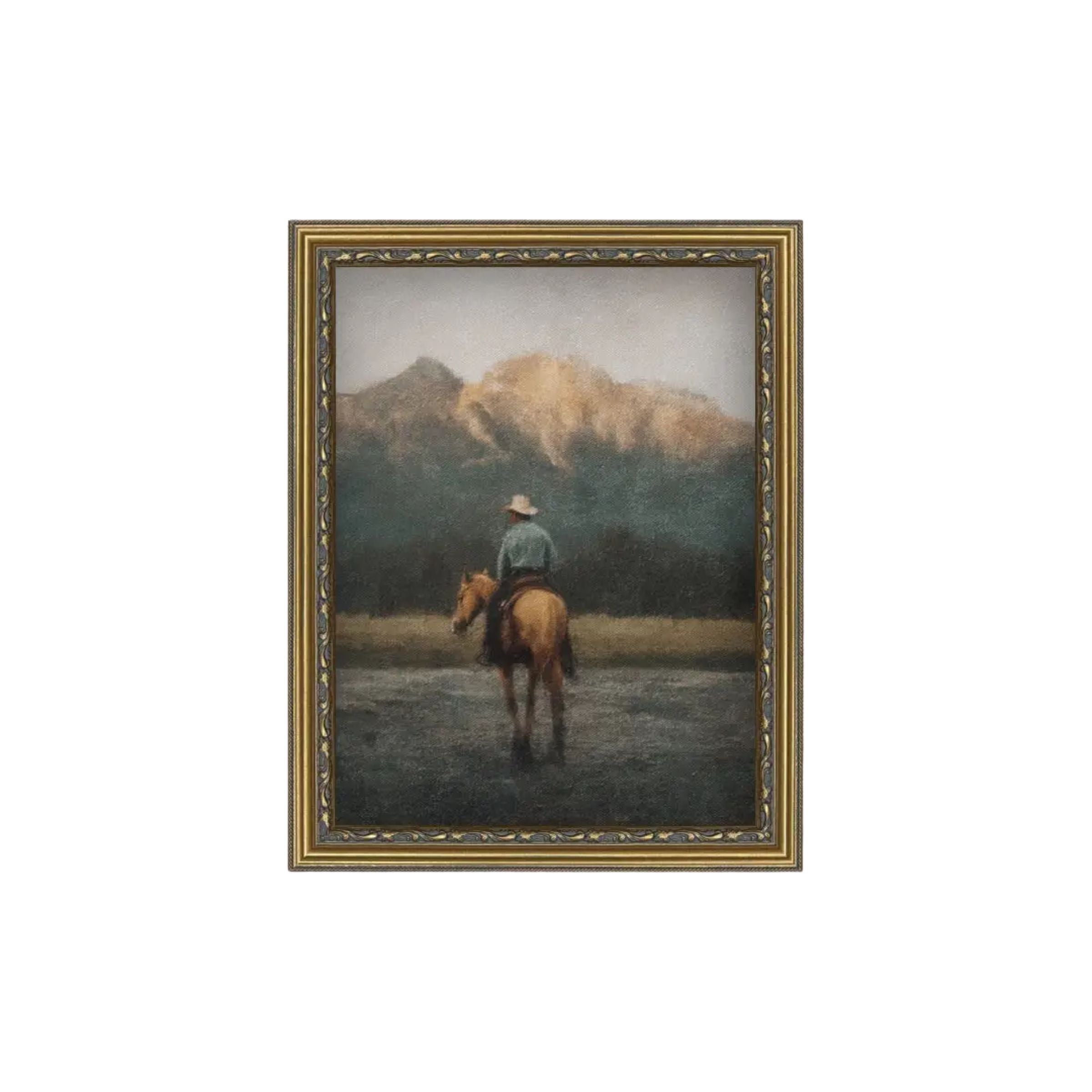 Ride Across The River Framed Antique Art