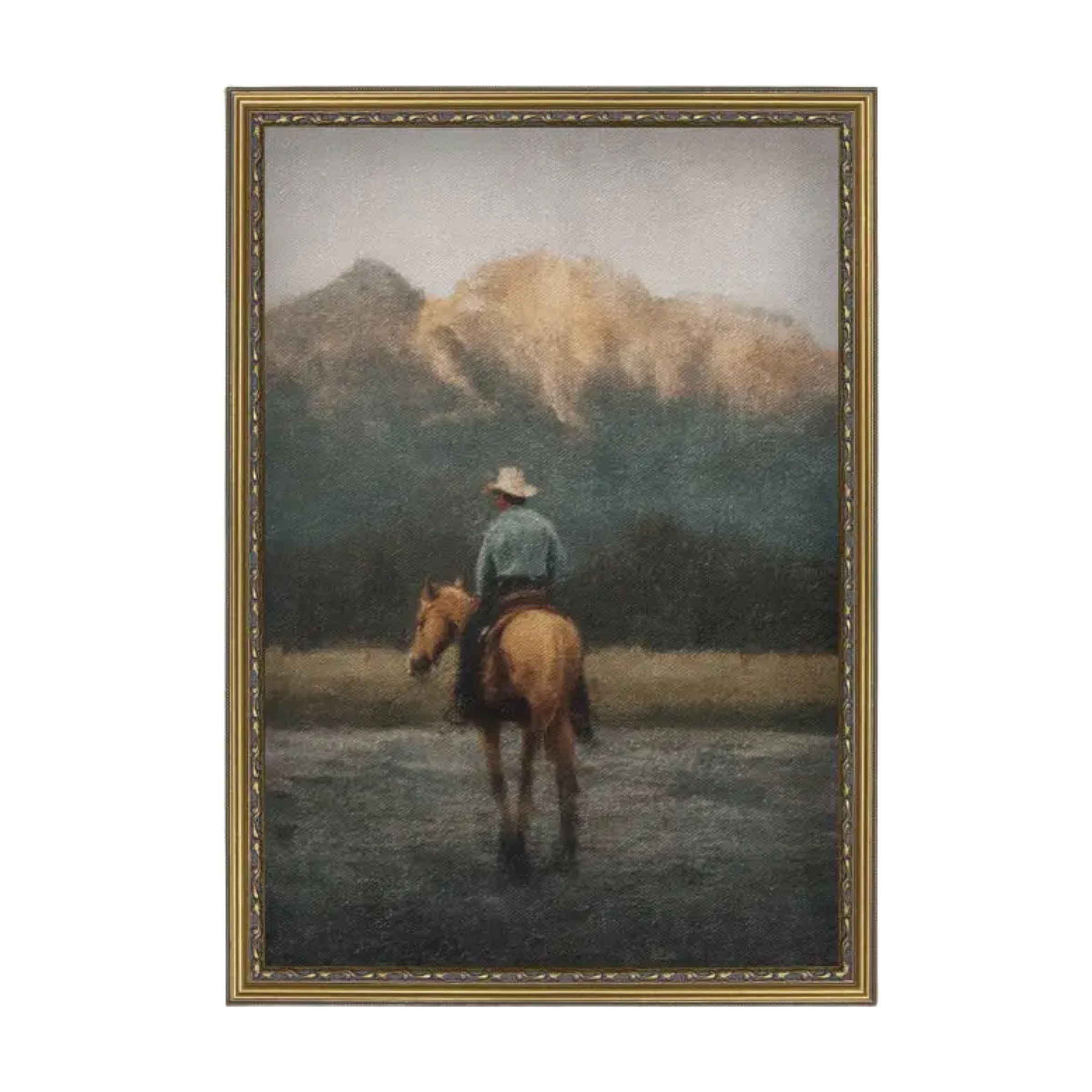 Ride Across The River Framed Antique Art