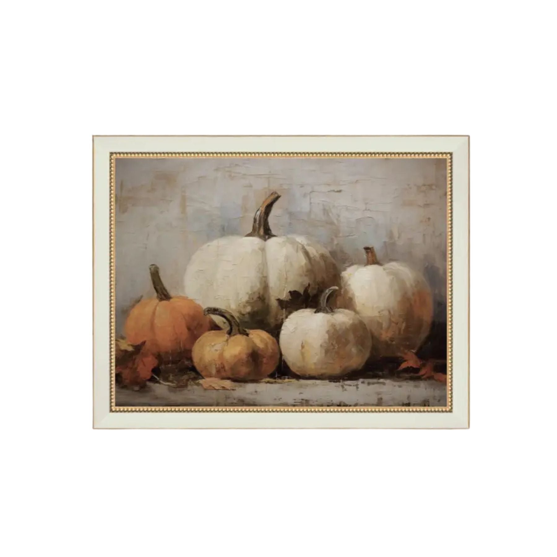 Vintage Pumpkins Framed Antique Art
