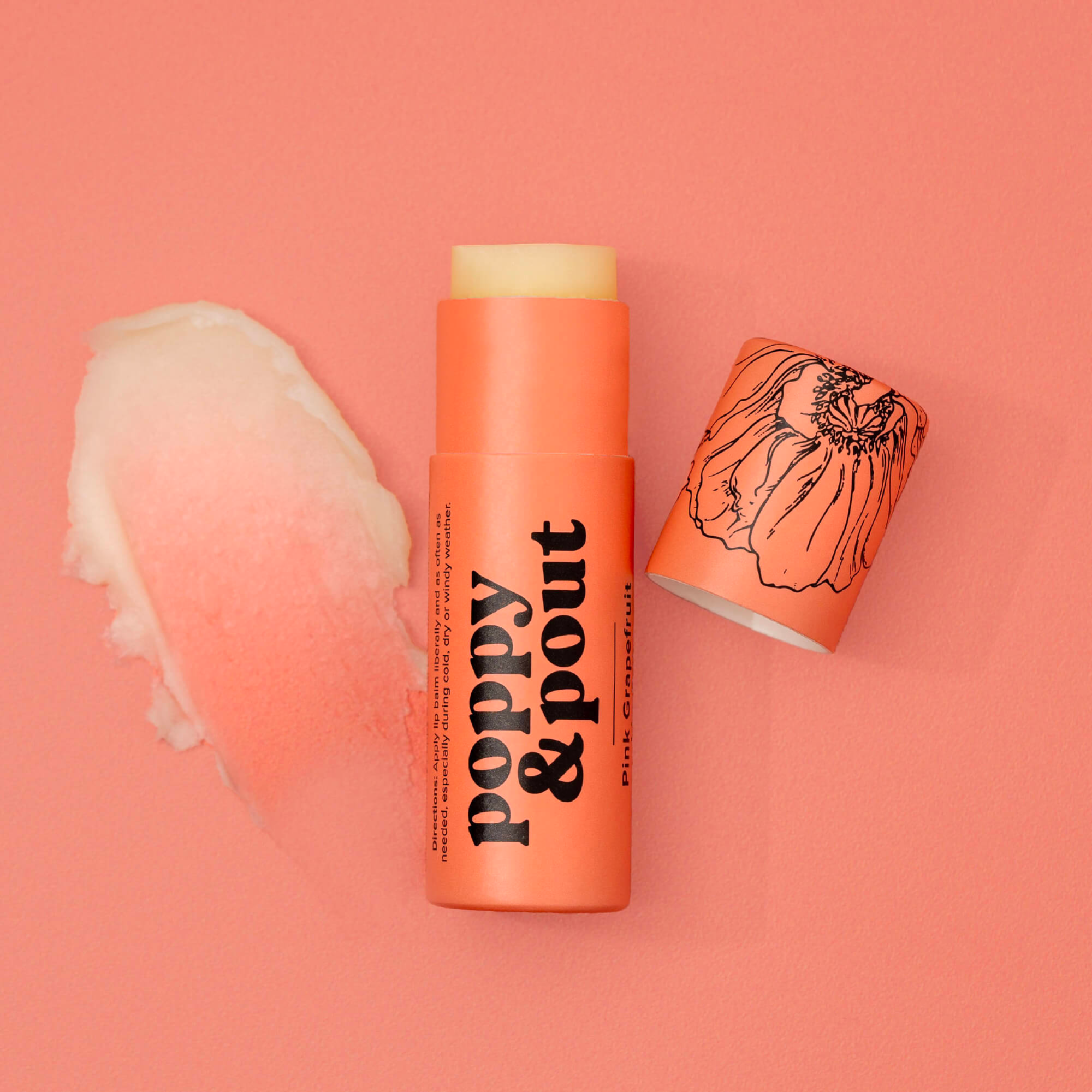 Poppy + Pout Lip Balm - Pink Grapefruit