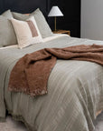 Reversible Chestnut Harmony Throw Blanket