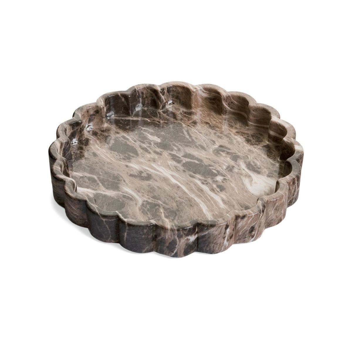 Scallop Marble-Look Tray