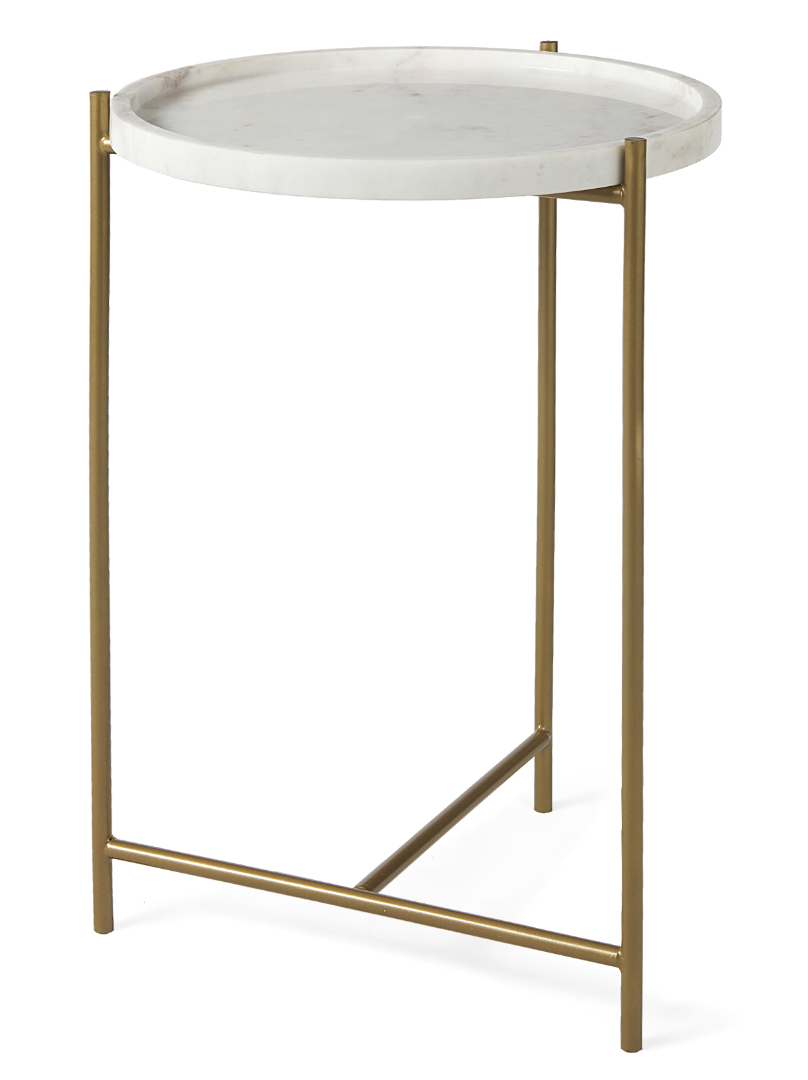 Stella Accent Table - White Marble