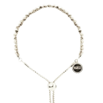 Fearless Nugget Adjustable Bracelet - Silver