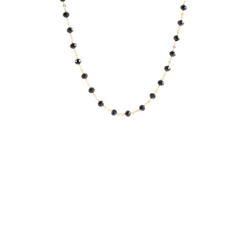 Iconic Short Beaded Necklace - Black Onyx + Gold