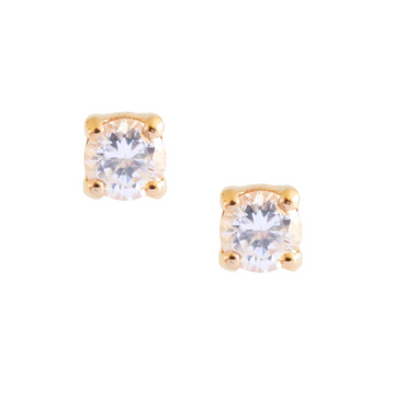 Love Solitaire Studs - Gold