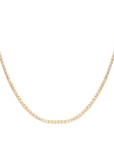 Love Tennis Necklace - Cubic Zirconia + Gold