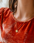 Poise Mini Wax Seal Pendant Necklace - Gold