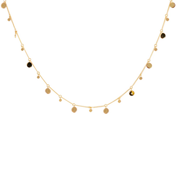 Poise Multi Disk Necklace- Gold