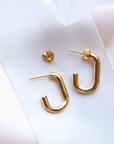 Poise Oval Hoops - Gold