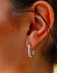 Poise Oval Hoops - Silver