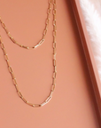 Poise Short Oval Link Necklace - Gold