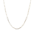 Poise Short Oval Link Necklace - Silver