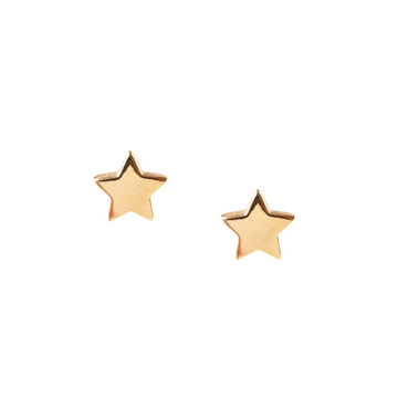 Tiny Poise Star Studs - Gold