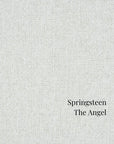 Text 'Springsteen The Angel' on a textured gray background in St. Albert