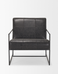Stafford Accent Chair - Black Leather