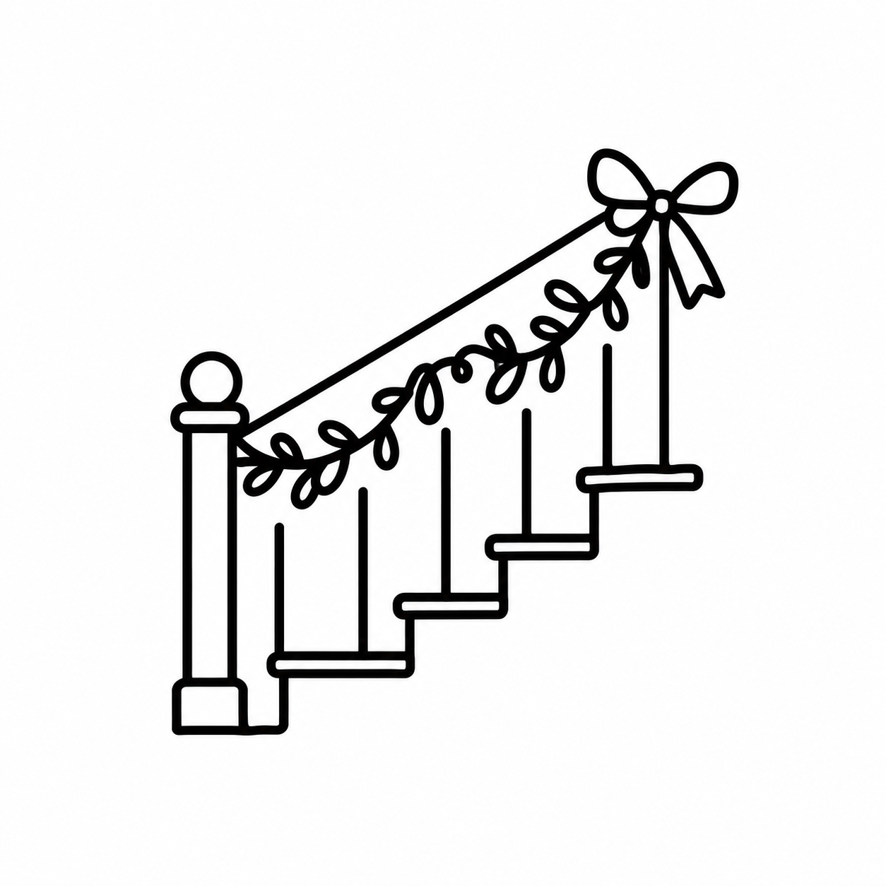 Holiday Decorating | Stairwell