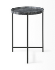Stella Accent Table - Grey Marble