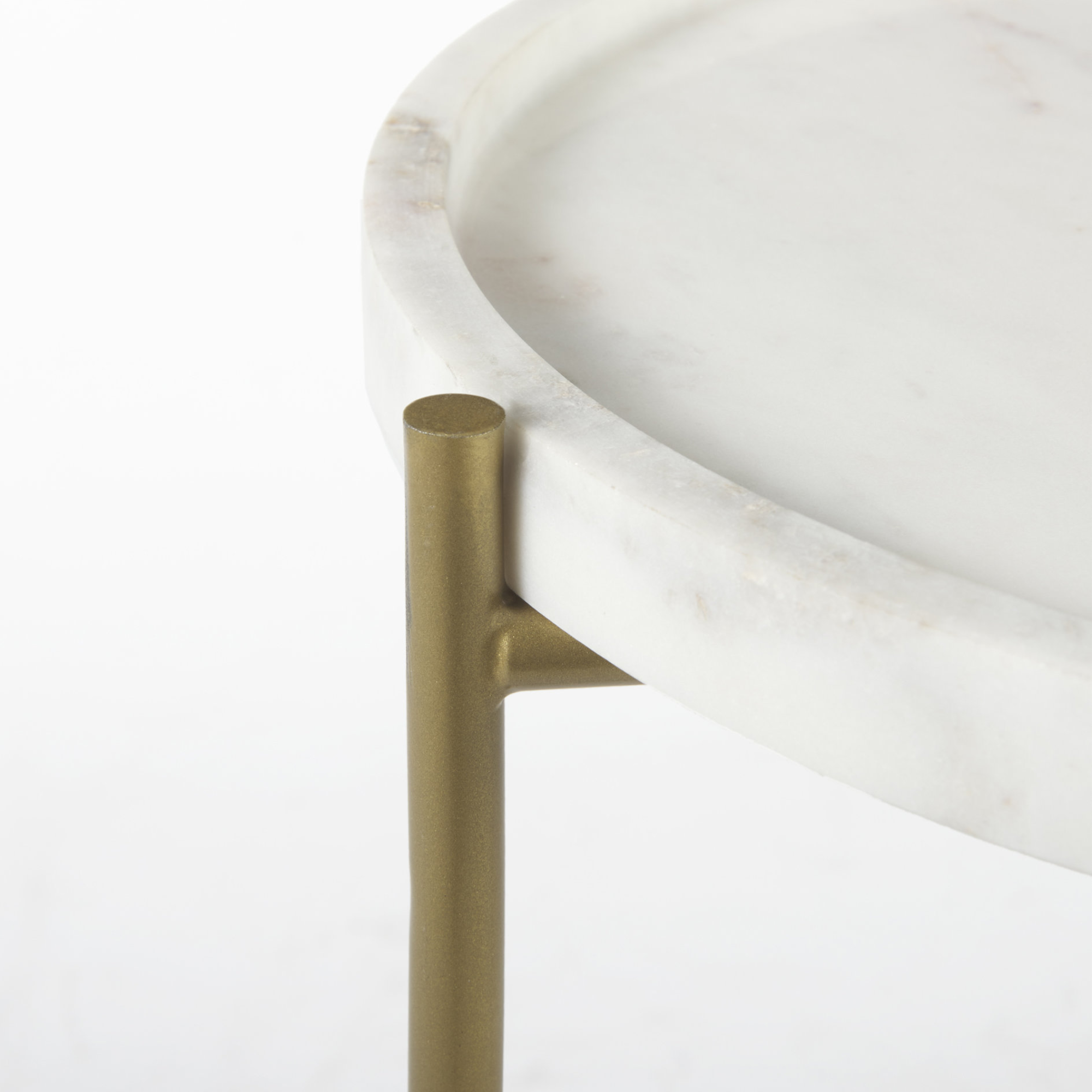 Stella Accent Table - White Marble