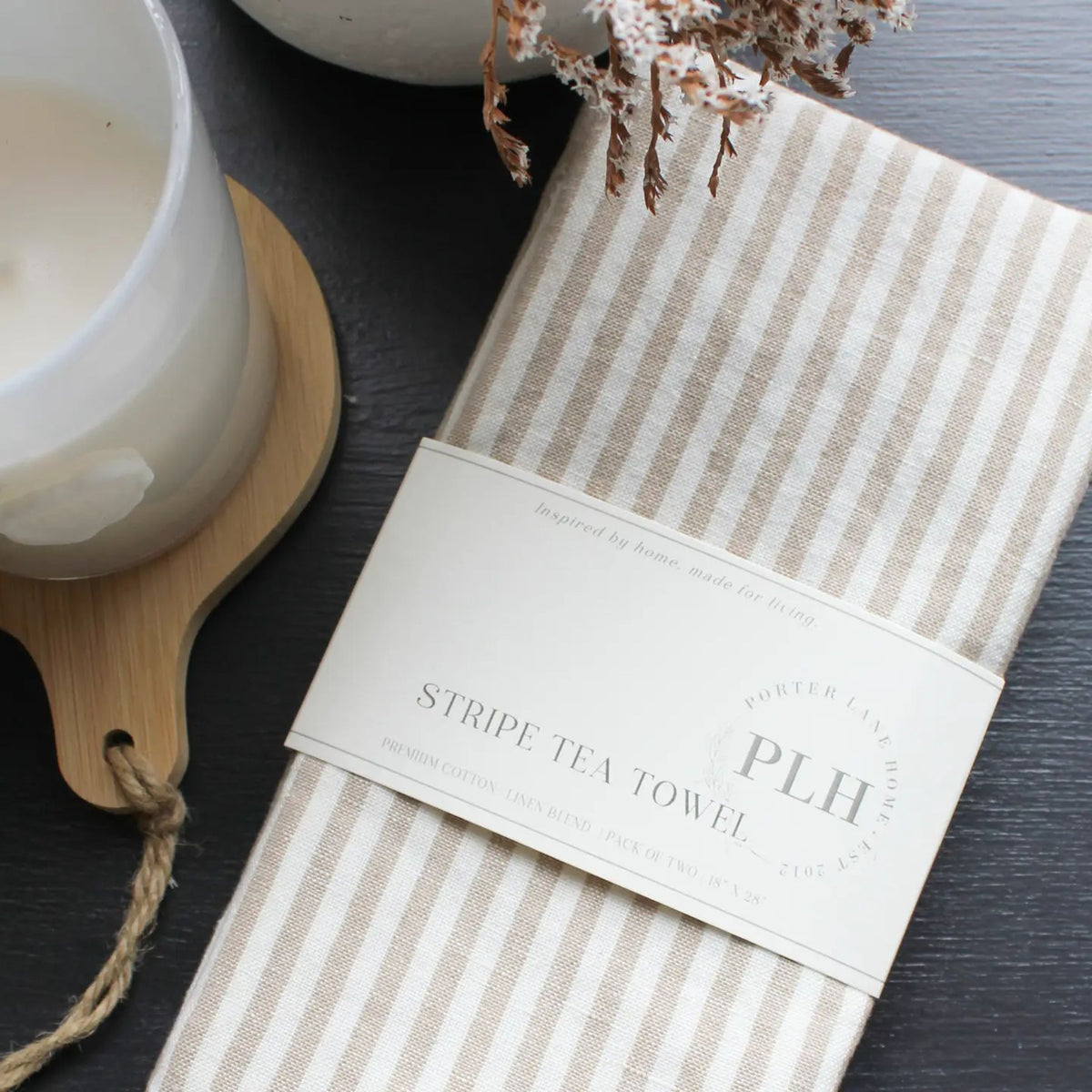 Striped Hand &amp; Dish Towel Set