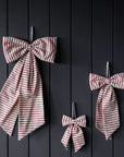 Striped Cranberry Bow