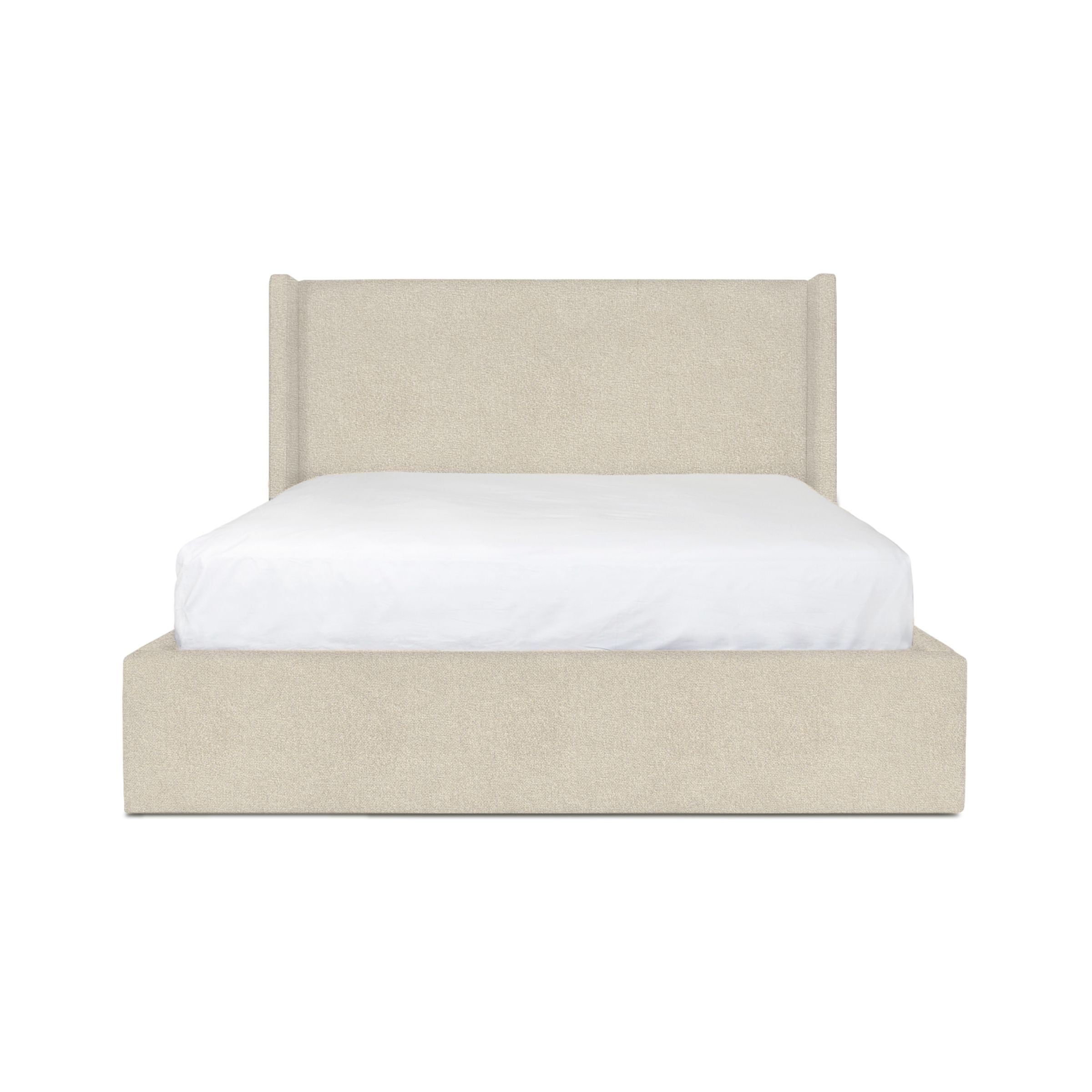 Lourdes Storage Bed | Cream