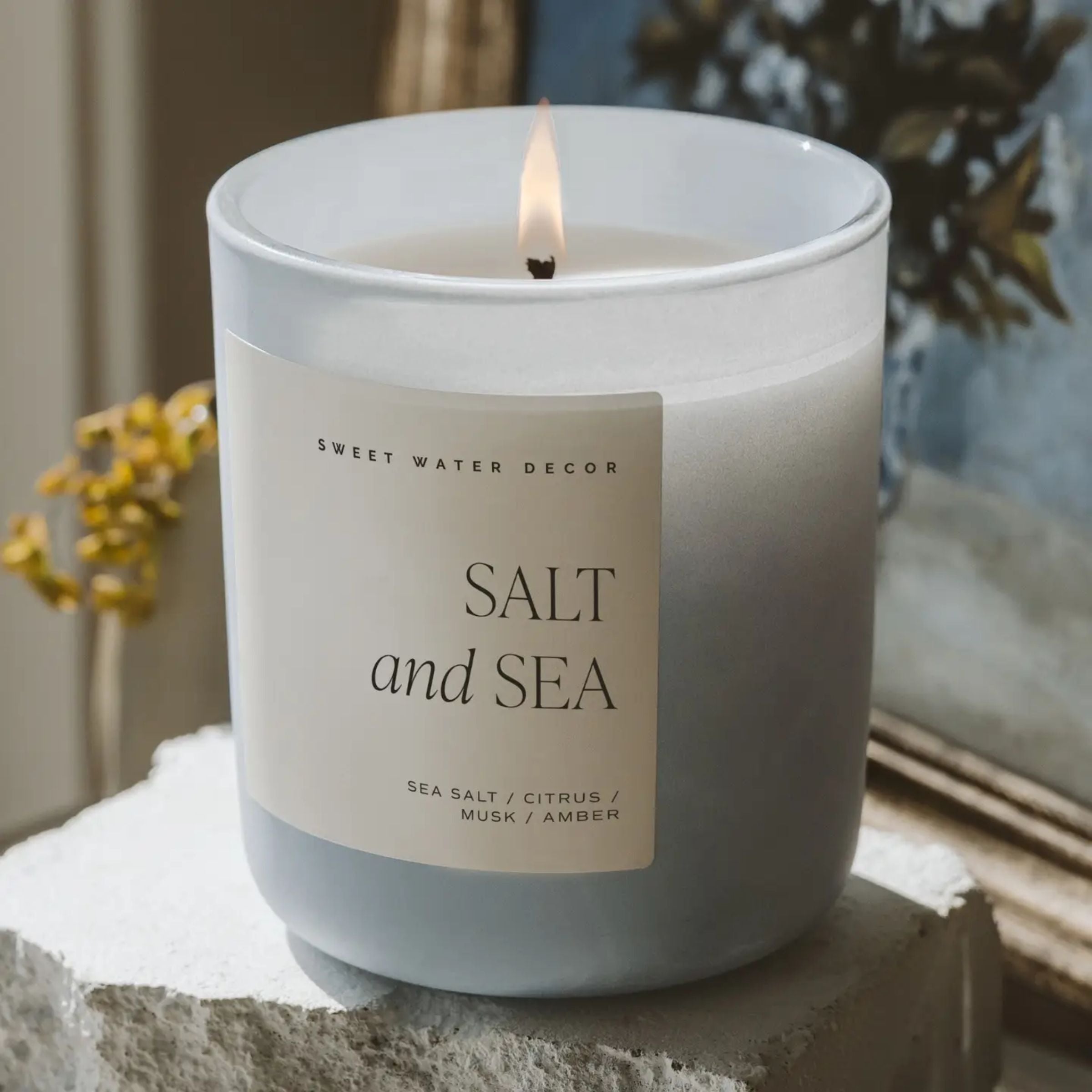 Salt + Sea Matte Jar Candle | Blue